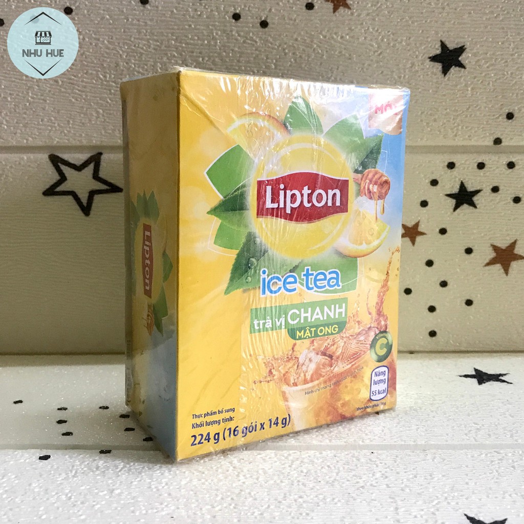 Trà hòa tan Lipton vị chanh (hộp 16 gói x 14g)