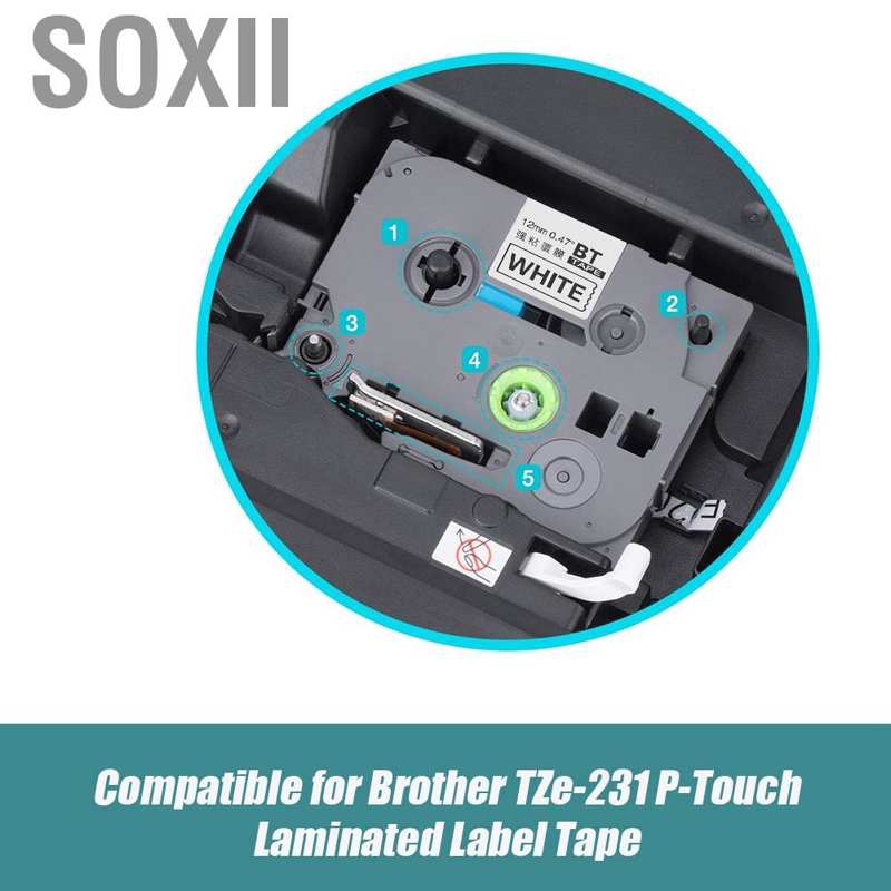 Cuộn băng dính nhiều lớp Tze-231 Tze131 Tze631 dành cho máy in Brother P-Touch Pt-D210 12mm | BigBuy360 - bigbuy360.vn