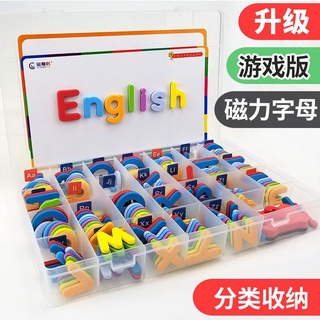 Chữ cái tiếng Anh Nhãn dán từ tính tiếng Anh Nhãn dán chữ cái từ tính Thẻ Máy trợ giảng Số Nam châm Nhãn dán tủ lạnh Đồ chơi Đánh vần từ