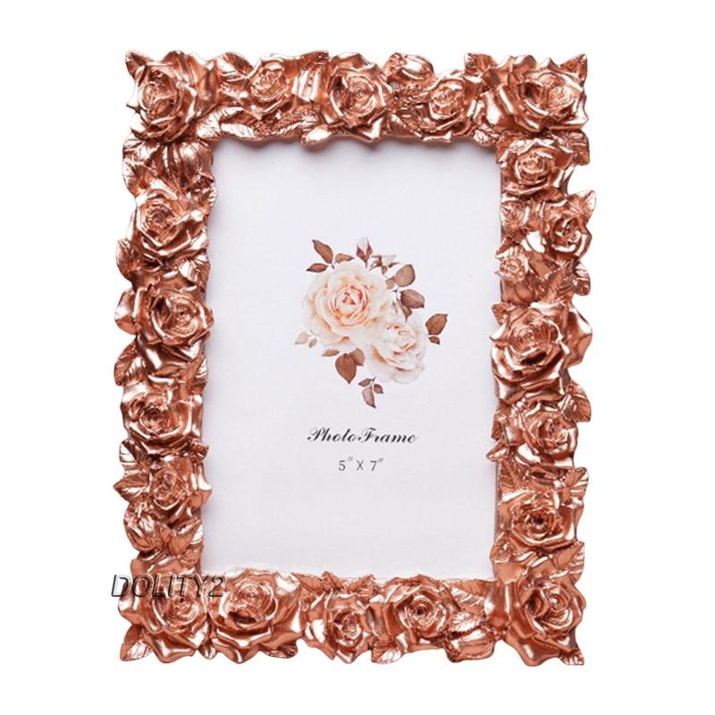 [Dolity2] Khung Ảnh Trang Trí Hình Hoa Phong Cách Vintage Kết Cấu Trang Trí Bàn Làm Việc