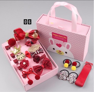 Set 18 chi tiết nơ hình thỏ cho bé