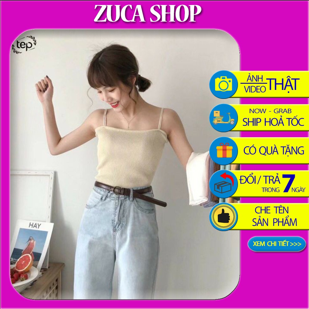 Áo 2 dây montogi tăm trơn [ Ảnh Thật ] Zuca Shop