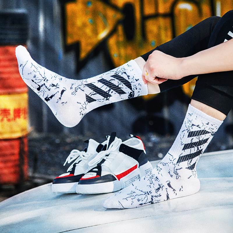 [ Tất nam ] Tất Nam Off White Cao Cổ SPORT Thể thao phong cách Underground cá tính - T049