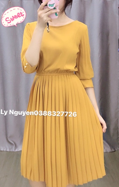 Váy thiết kế xếp li siêu đẹp