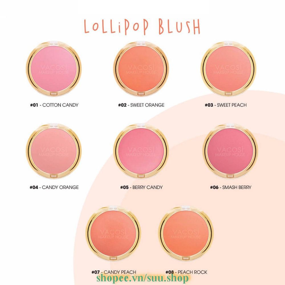 Phấn Má Hồng Số 05 Berry Candy Vacosi Lolipop, suu.shop Cam Kết Hàng Chính Hãng. | BigBuy360 - bigbuy360.vn