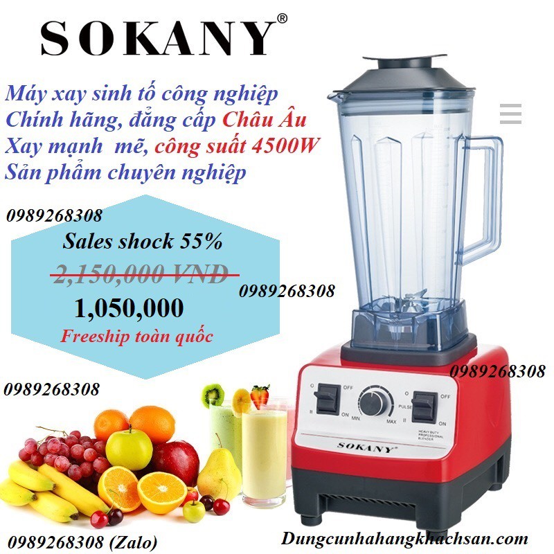 Máy sinh tố công nghiệp SOKANY 4500W