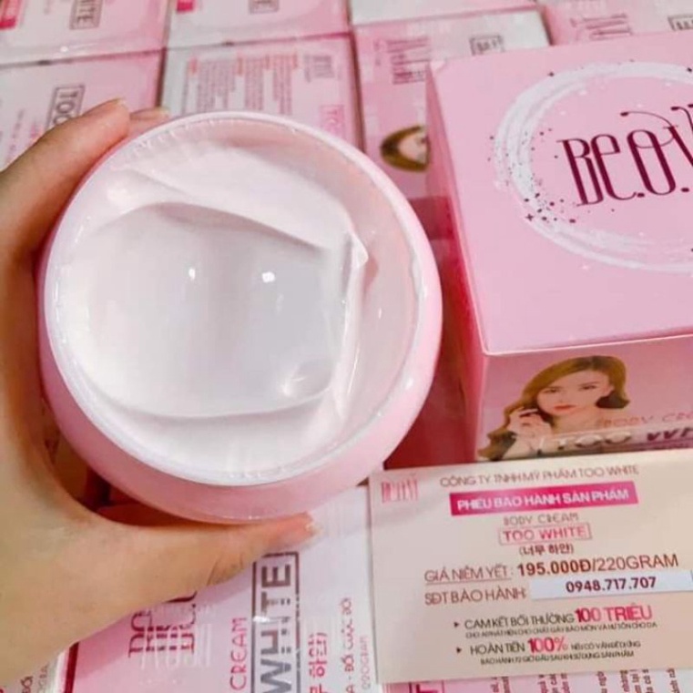 Kem Body TOO WHITE - BE.O.VI của ca sỉ Thu Thuỷ
