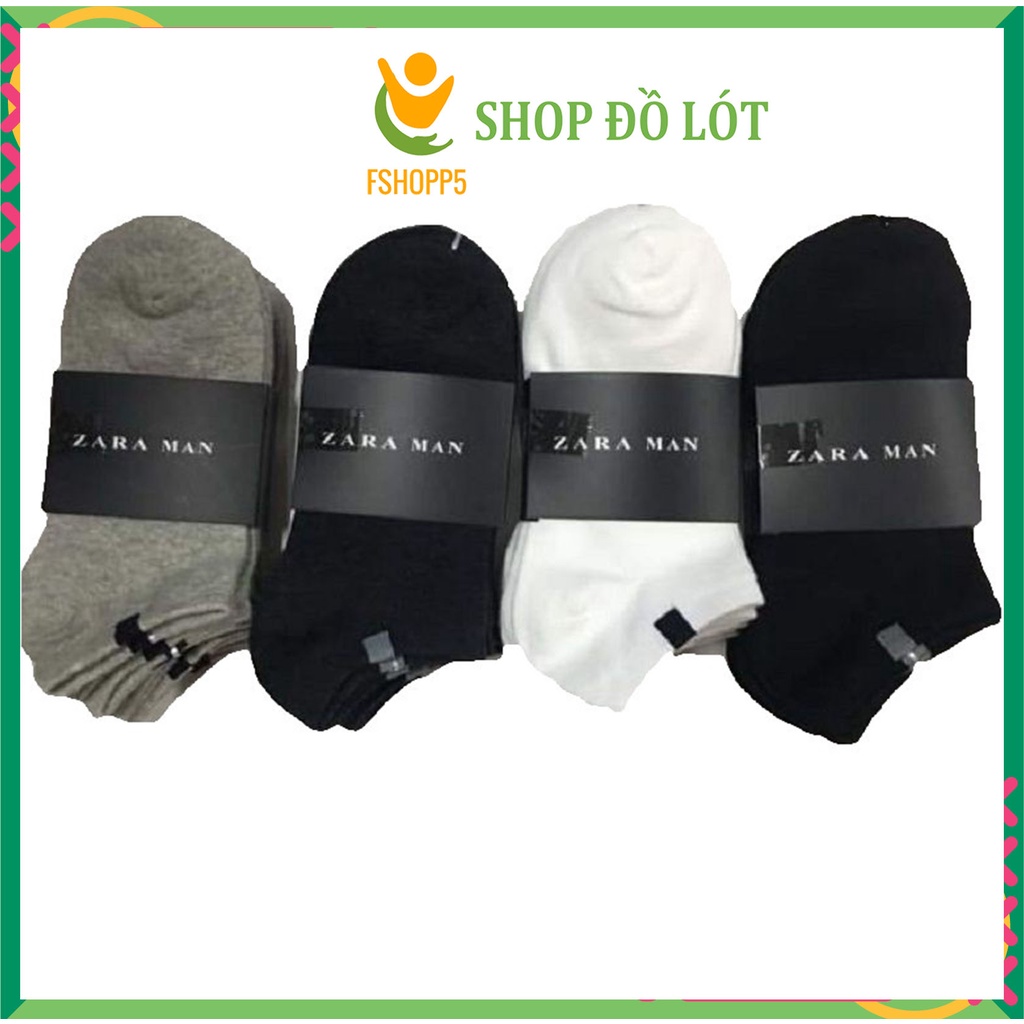 COMBO 10 đôi Vớ ZARA NAM , Tất nam nữ cổ ngắn thoáng khí, êm chân TATNAM04