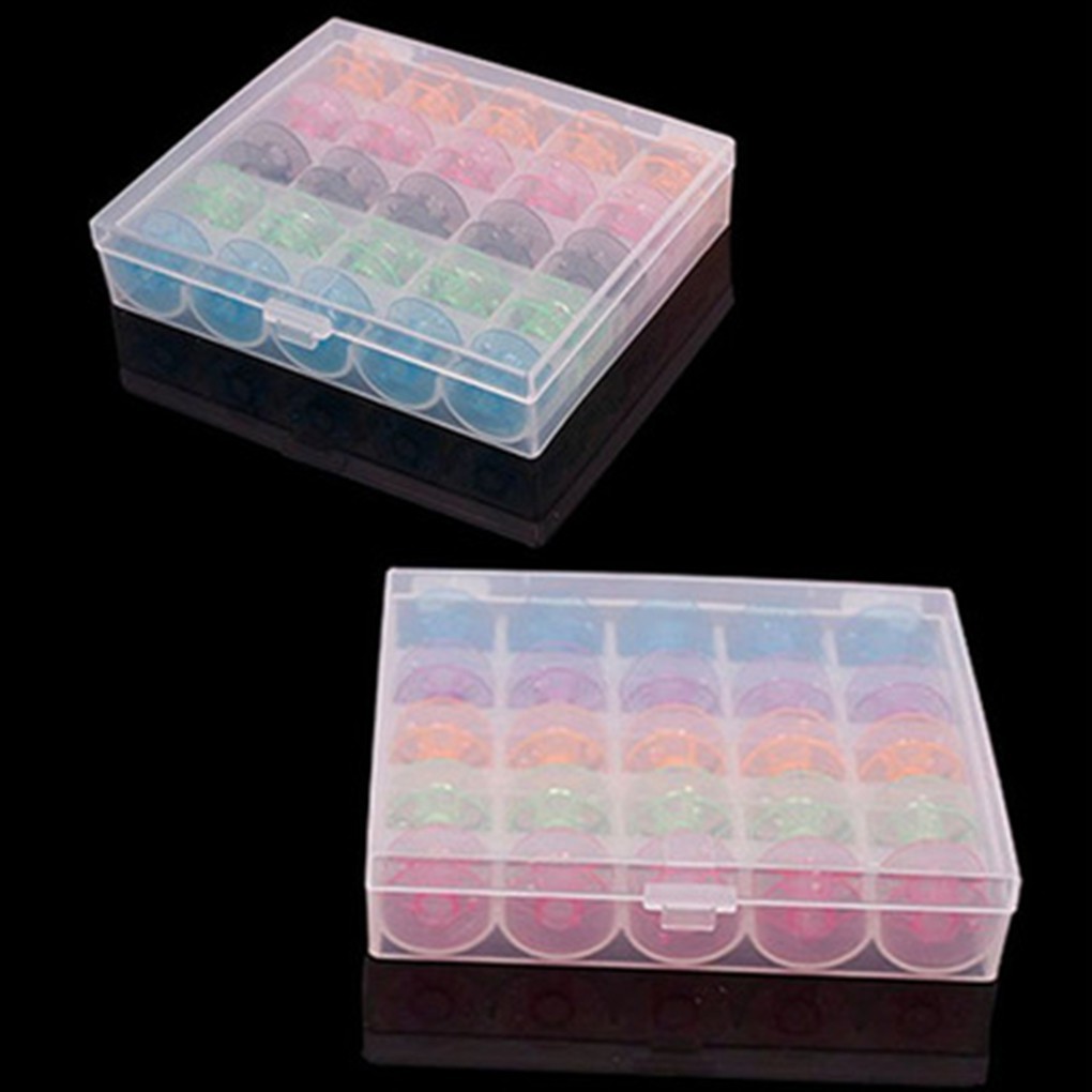 Bộ 25 cuộn chỉ nhiều màu kèm hộp đựng