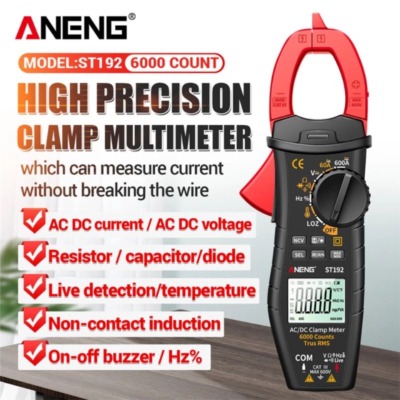 Đồng hồ vạn năng kỹ thuật số ampe kìm cao cấp ANENG ST192 đo dòng DC new