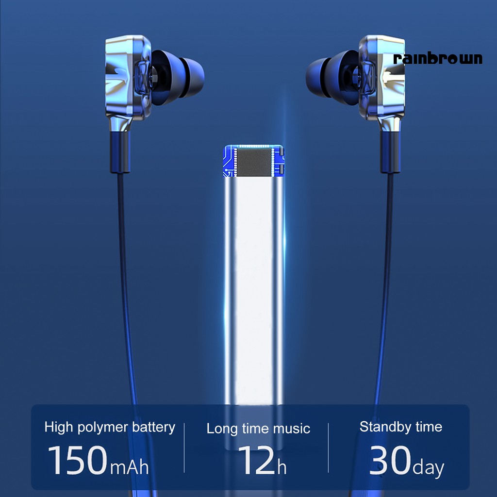 Tai Nghe Bluetooth 5.0 Có Dây Vòng Qua Cổ Hỗ Trợ Chơi Game