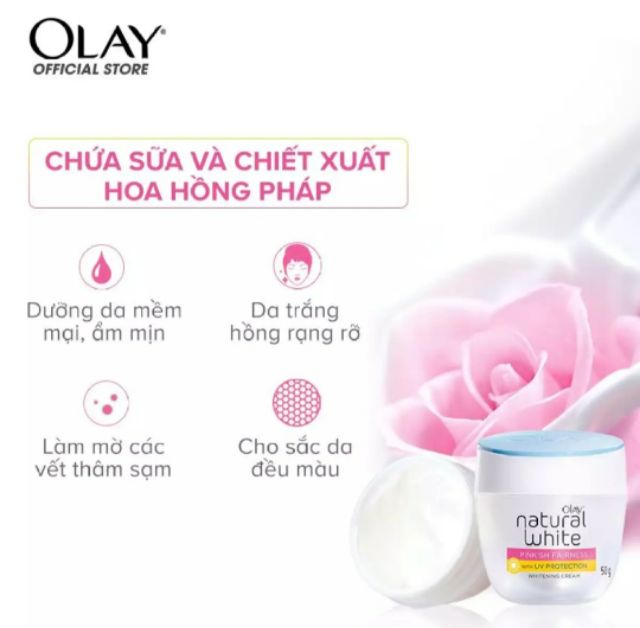 Kem dưỡng trắng Olay Natural White Pinkish Fairness 50g