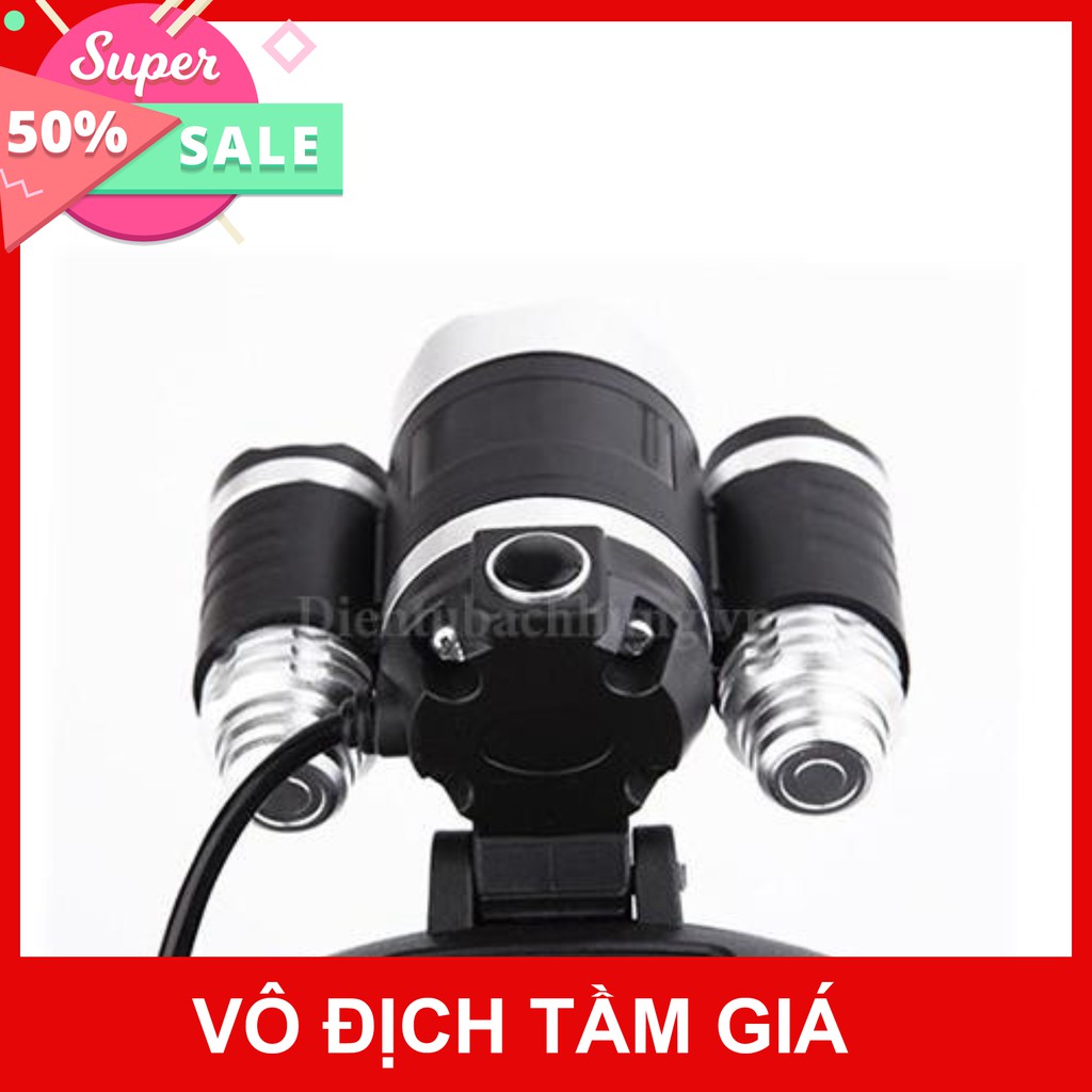 ĐÈN PIN ♥️FREESHIP♥️ Đèn Pin Đội Đầu 3 Bóng Led T6- Siêu Sáng, Kèm 2 Pin, Kèm Sạc  sỉ giá tốt