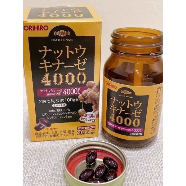 Viên hỗ trợ phòng chống đột quỵ 4000 FU Orihiro 60 viên  - Hàng chính hãng