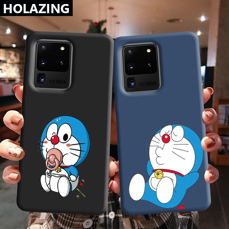 Samsung Galaxy S20 Ultra Samsung Note 20 Ultra 10 Plus 9 S10 5G Plus S9 S20 FE Candy Color Phone Cases vỏ điện thoại Doraemon Soft Silicone Cover