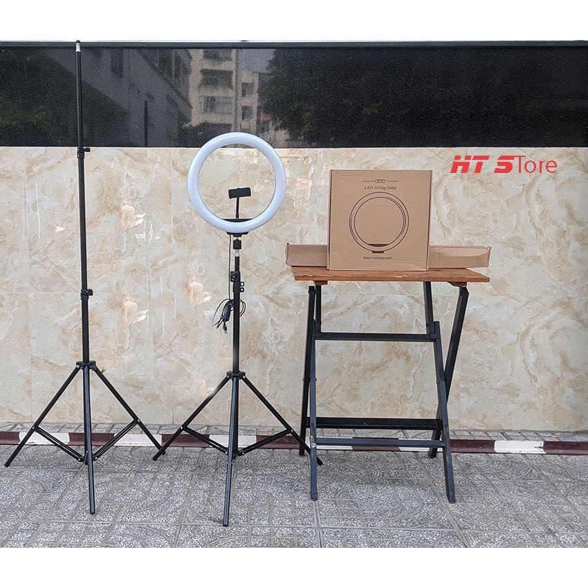 Đèn Livestream Chụp Ảnh, Make Up, Đèn Livestream Bán Hàng + Kẹp đt + Chân 2m1