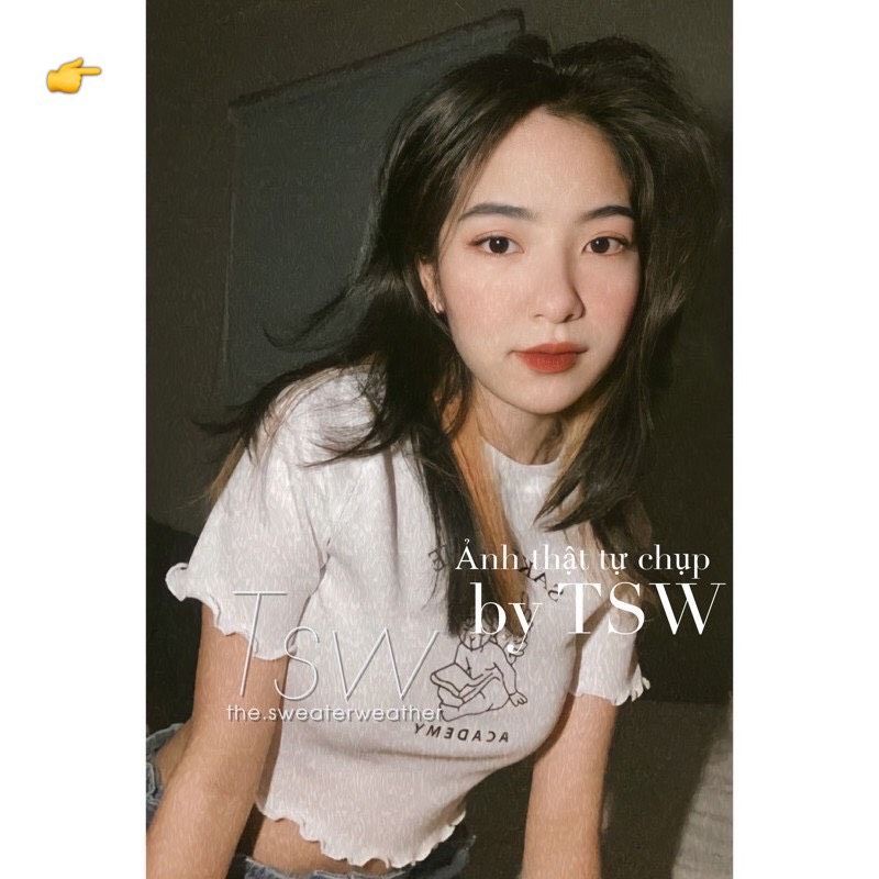 Áo croptop thiên thần cuốn biên SAKE POCHE