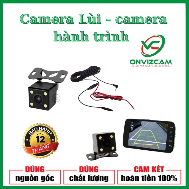 Camera lùi lắp cho camera hành trình, loại 4 led, jack 2.5, 5 chân, dây tín hiệu dài 5m