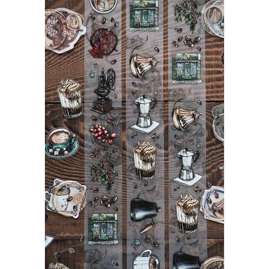 LCN - Chiết lẻ chu kỳ 50cm cuộn Pet Tape Coffee Shop