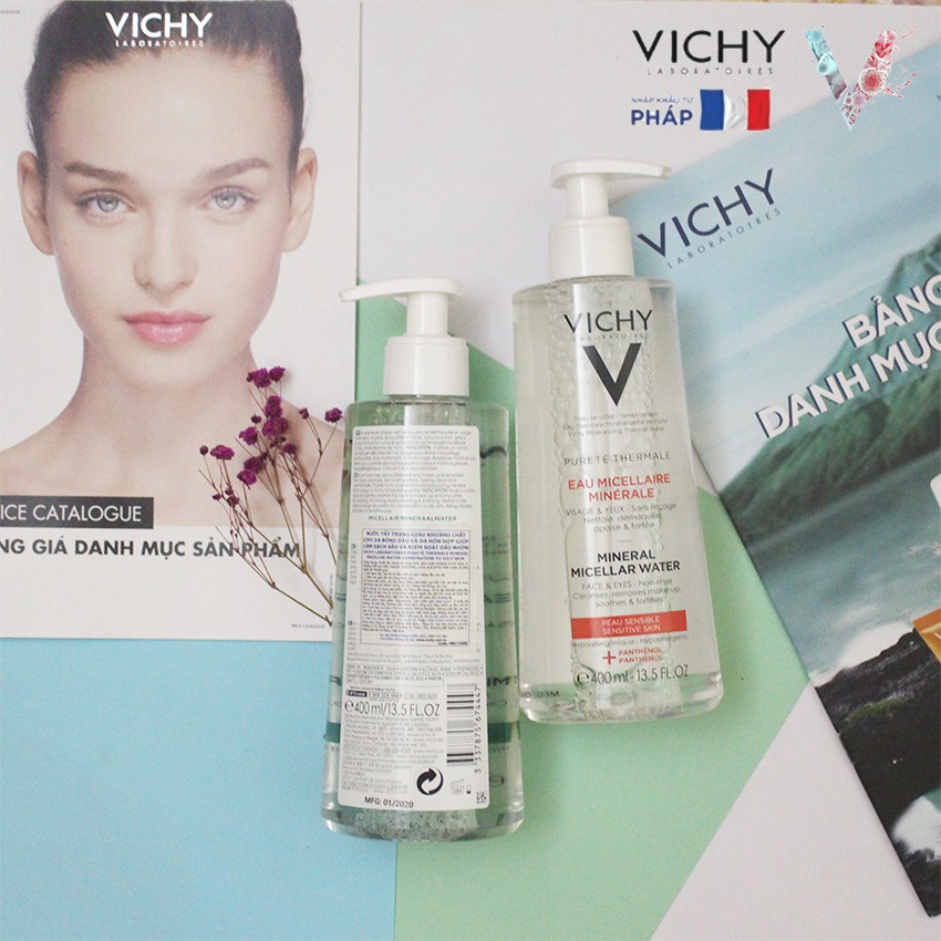 [NHẬP KHẨU-TEM PHỤ] Nước tẩy trang VICHY dành cho da nhạy cảm - da dầu và da hỗn hợp  400ml