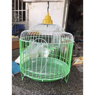 lồng chim cu gáy tròn 35cm kèm khay phân