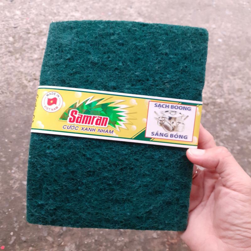 Cước rửa chén chà xoong Samran màu xanh nhám (lớn/nhỏ)