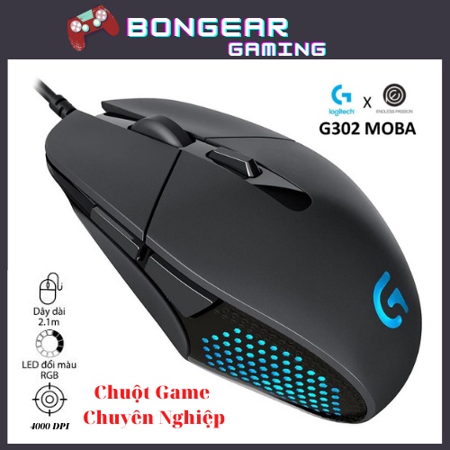 Chuột Gaming  chơi game LOGITECH G302 - Led văn phòng  ( CÔNG TY )