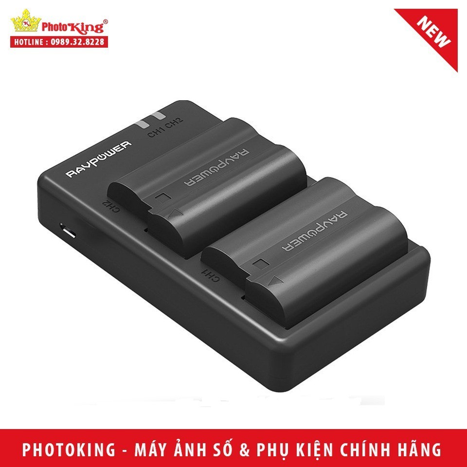 [Mã 11ELSALE hoàn 7% đơn 300K] Bộ pin sạc RAVpower EN-EL15 cho Nikon