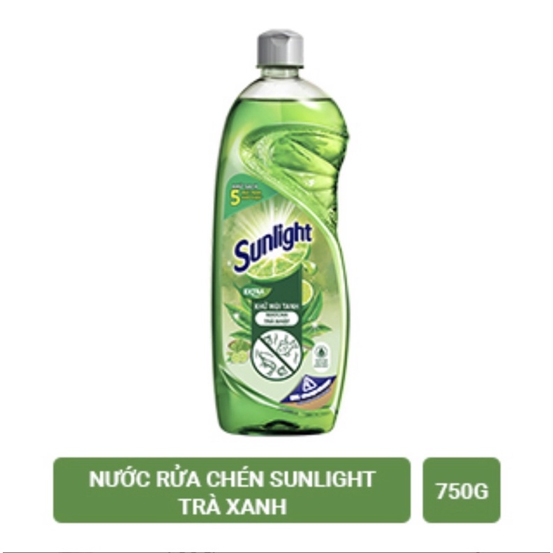 Nước rửa chén Sunlingt trà chanh chai 750g