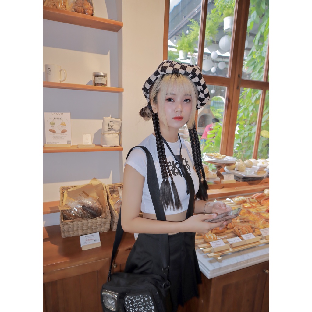 Áo CROPTOP BHEART nữ THUN , nhiều màu BLACKMIACK