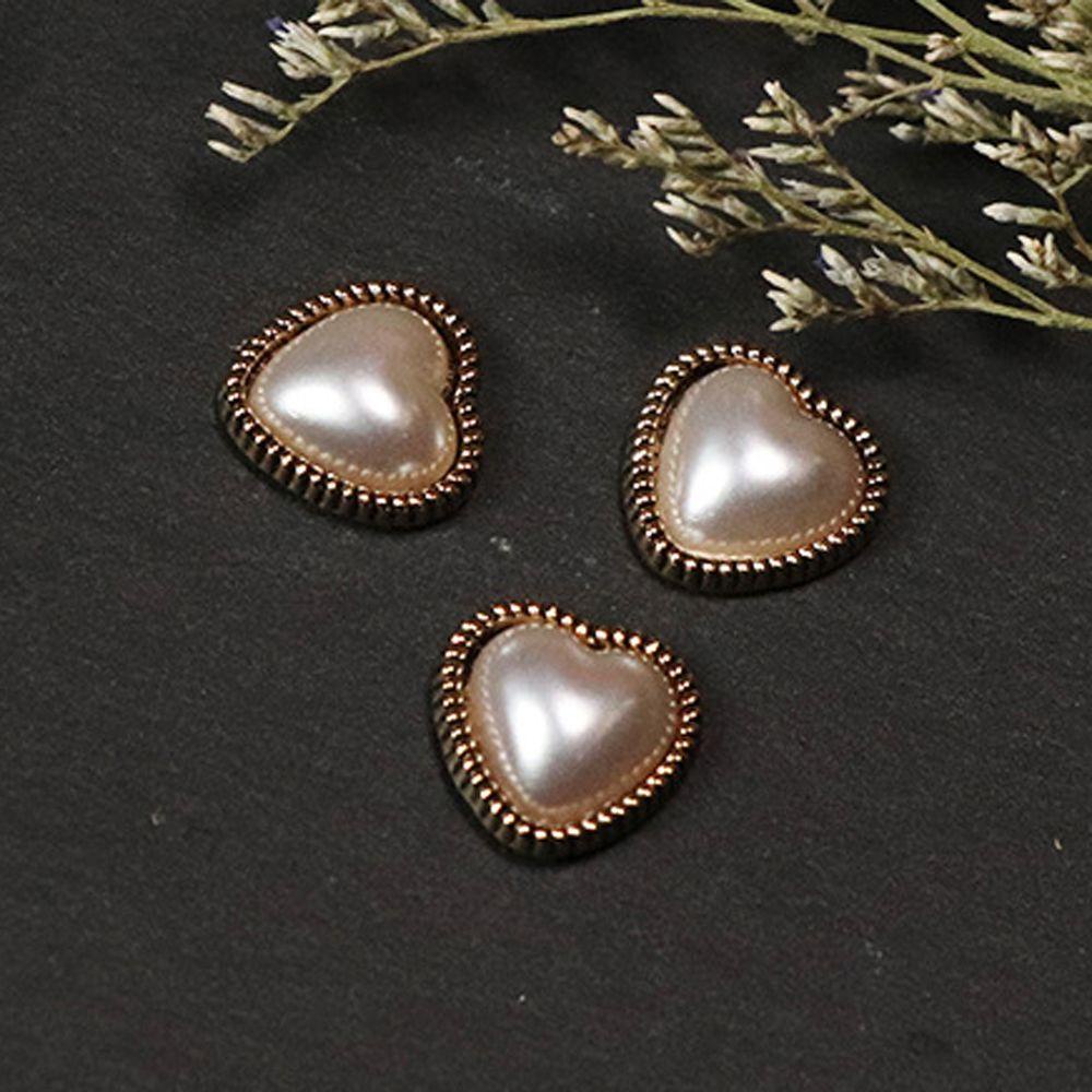 Phụ Kiện Trang Trí Móng Tay Nghệ Thuật Bằng Hợp Kim Đồng Hình Trái Tim Màu Sắc 3D