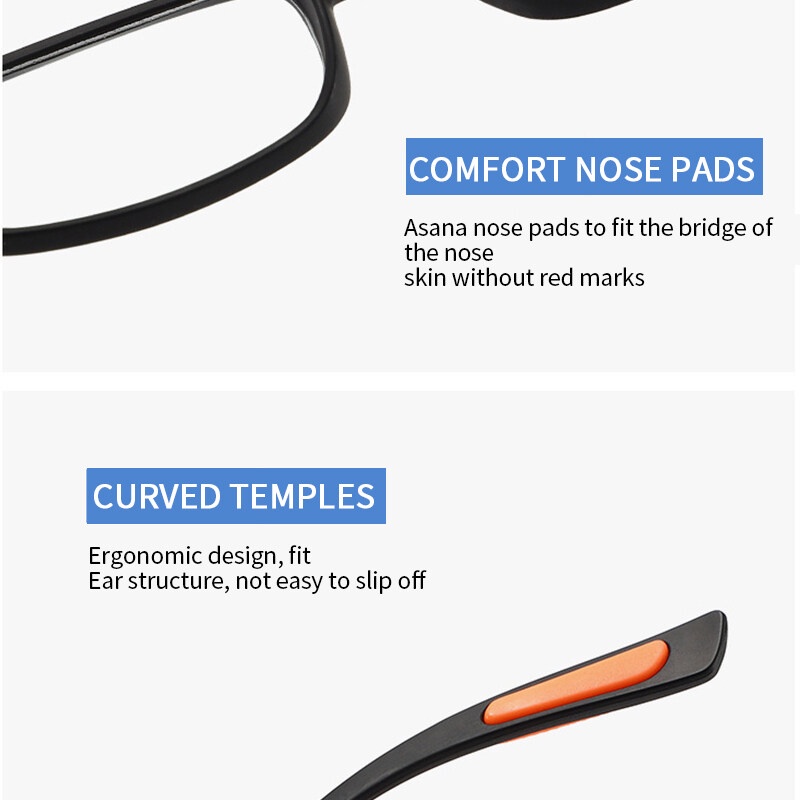 Kính Đọc Sách TR90 Gọng Nhựa Siêu Nhẹ Chống Ánh Sáng Xanh Thoải Mái Cho Nam Và Nữ