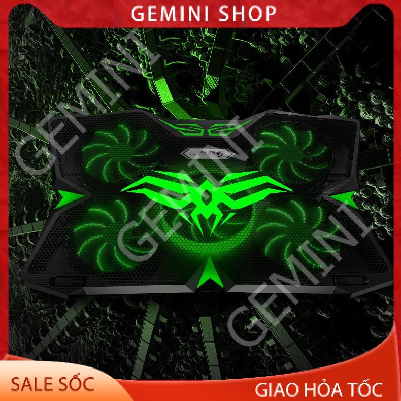 Đế tản nhiệt laptop 5 quạt quạt tản nhiệt gaming 1400RPM chống trượt làm mát nhanh COOL 2S GEMINI SHOP