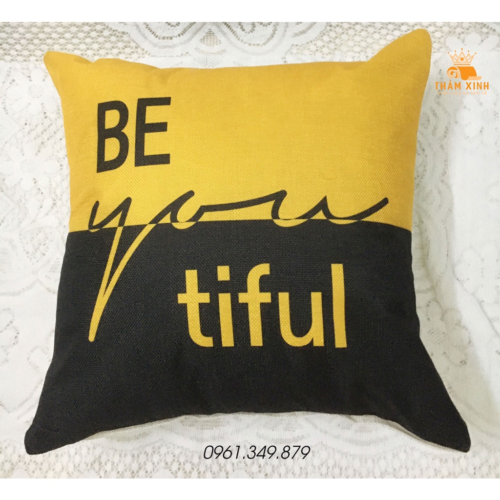 Gối ôm, tựa lưng Sofa Trang Trí Hình Mèo hình Vuông Size 45x45 CM