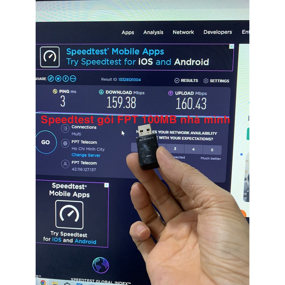 Bộ thu wifi Usb Linksys Maxstream  Ac600mb, hàng US về nguyên hộp, tốc độ ổn cực nhanh ổn định.