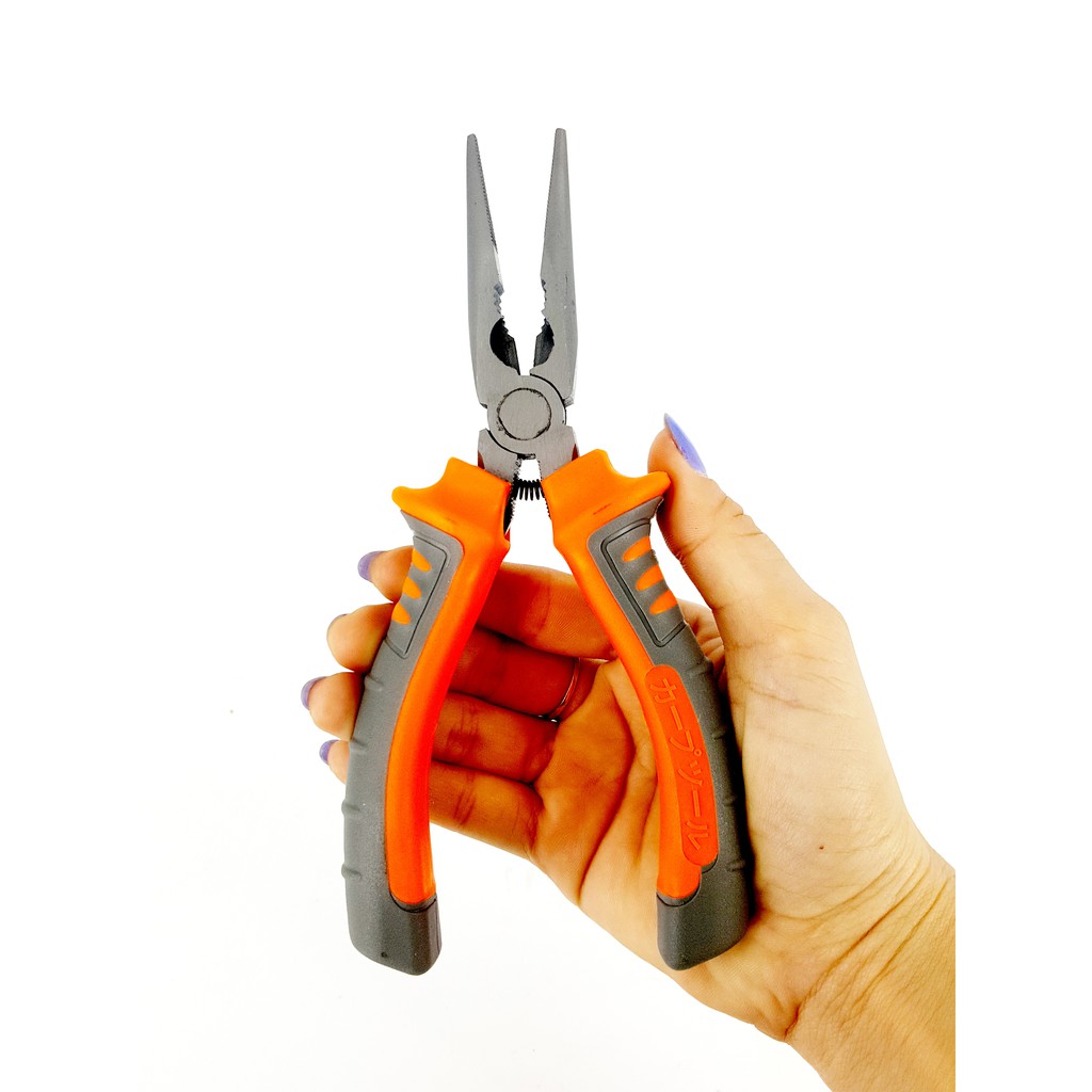KÌM MỎ NHỌN KAPUSI 6 IN/ 160 MM XÁM- CAM CAO CẤP