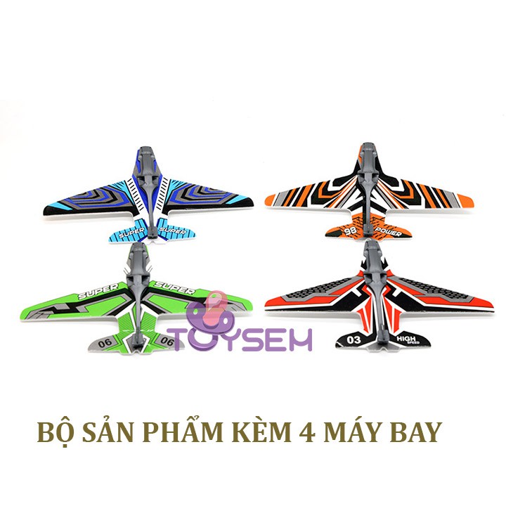 Đồ chơi máy bắn máy bay Toysem độc đáo cho trẻ từ 3 tuổi - Trò chơi vận động phóng máy bay lượn - Quà tặng sinh nhật