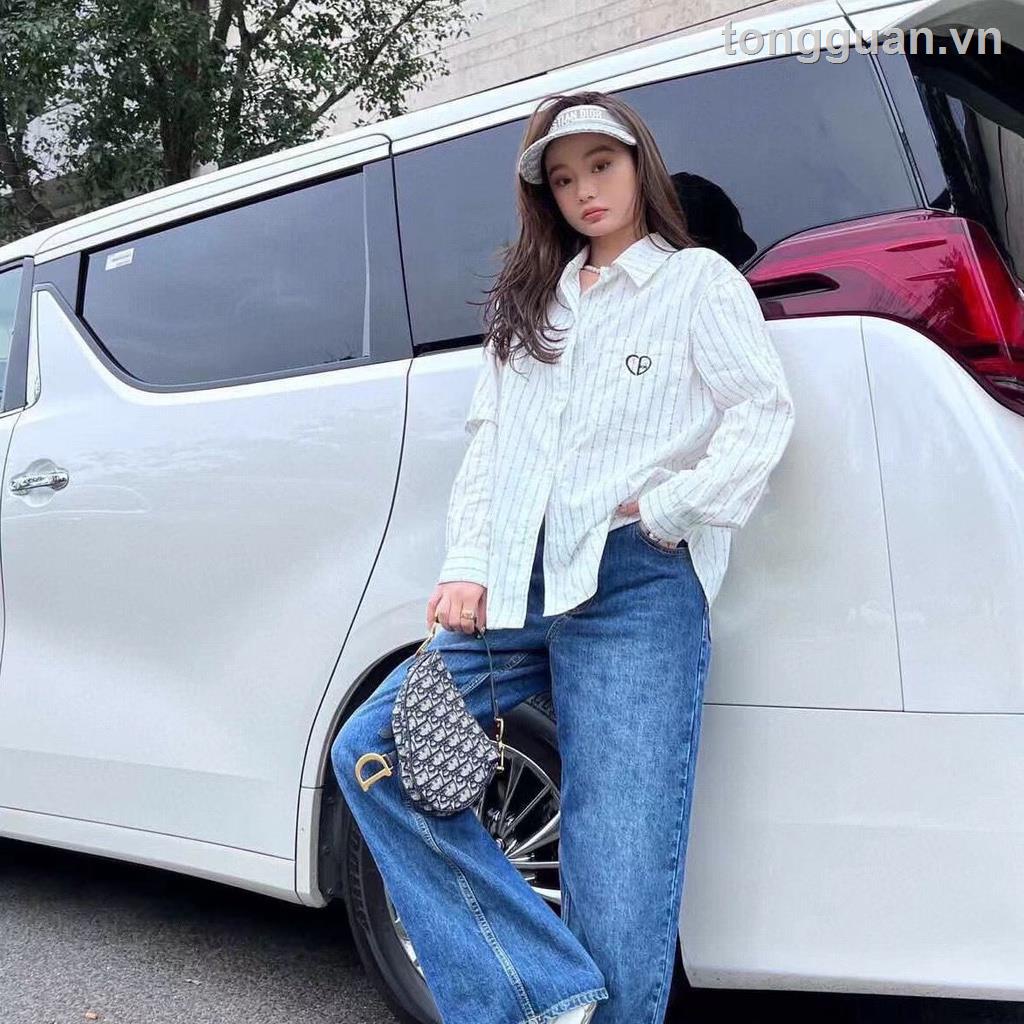 ✚┋Áo Sơ Mi DIOR Dáng Ôm Thêu Họa Tiết Thời Trang Sang Trọng Cho Nữ