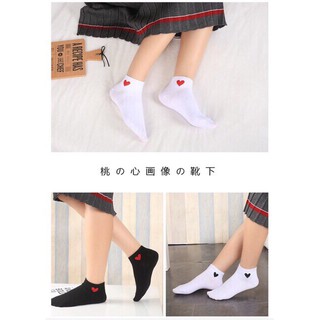 Tất tim cute cổ ngắn Hàn Quốc