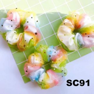 Cột tóc Scrunchies galaxy 2 lớp