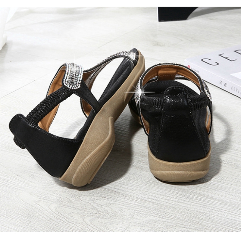 IELGY Sandal mềm mại đính đá sáng lấp lánh size 36-42 sành điệu thời trang dành cho nữ