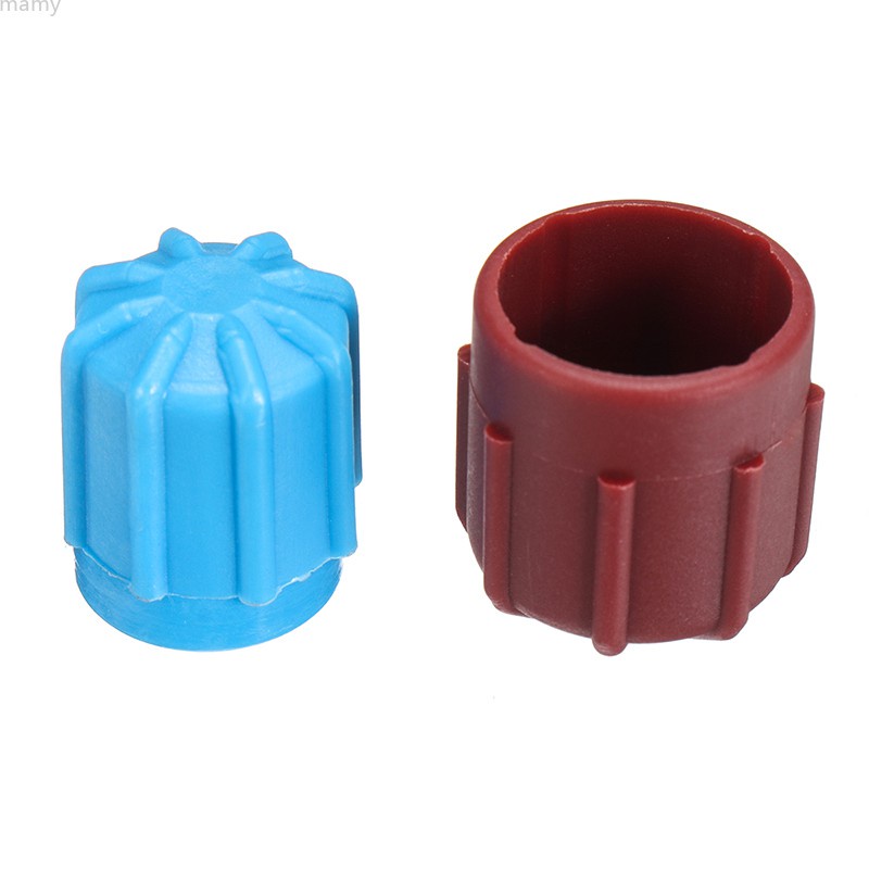 Set 2 nắp đậy van điều hòa không khí điện áp cao và thấp R134A A/C thích hợp cho xe hơi