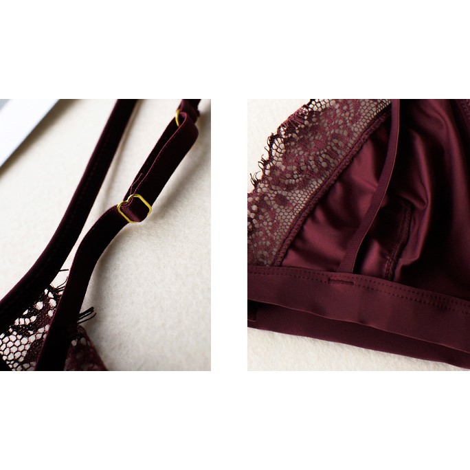Áo Lót Bralette Sep Sweet Lụa Viền Ren Cao Cấp B004