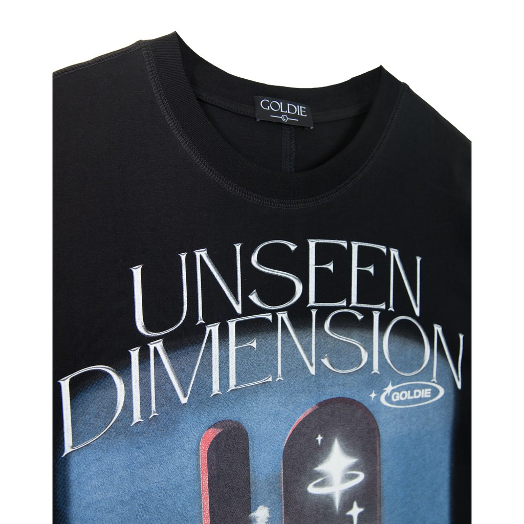 Áo thun 'GOLDIE UNSEEN DIMENSION' 100% cotton 2 chiều màu đen