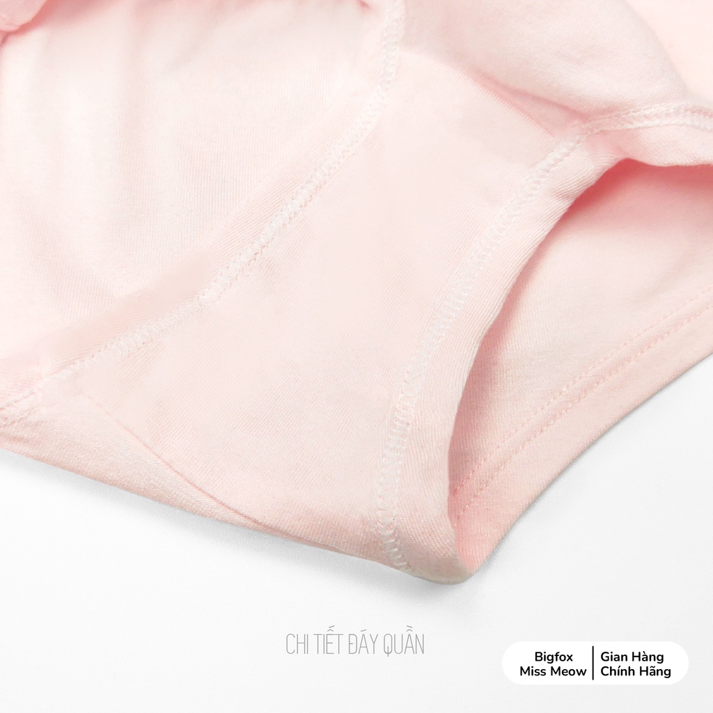 Set quần chip tam giác bé gái Bigfox - Miss Meow chất cotton cao cấp cho bé gái 10-36kg, size đại in thỏ xinh xắn