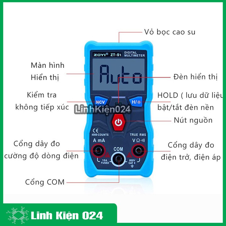 [BH 03 THÁNG] Đồng Hồ Đo Vạn Năng ZOYI ZT-S1 - BH 03 Tháng