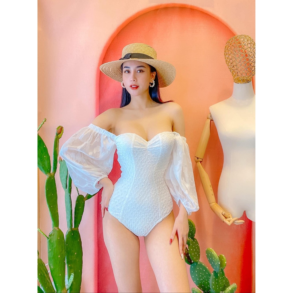 TEA STORE Bikini Một Mảnh Tay Bồng
