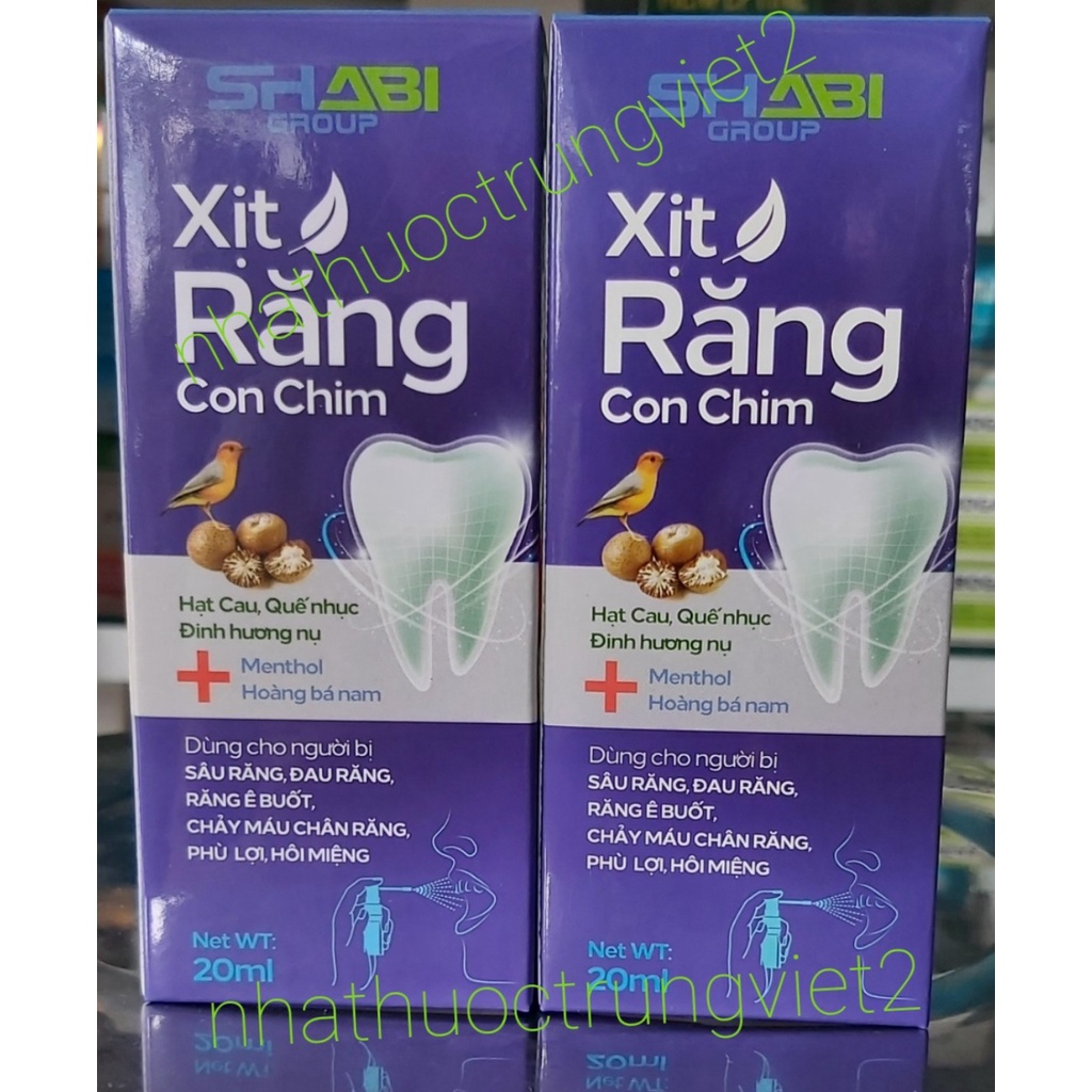 Xịt răng Con chim chai 20ml dùng cho người bị sâu răng, đau răng, răng ê buốt, chảy máu chân răng, phù lợi, hôi miệng.