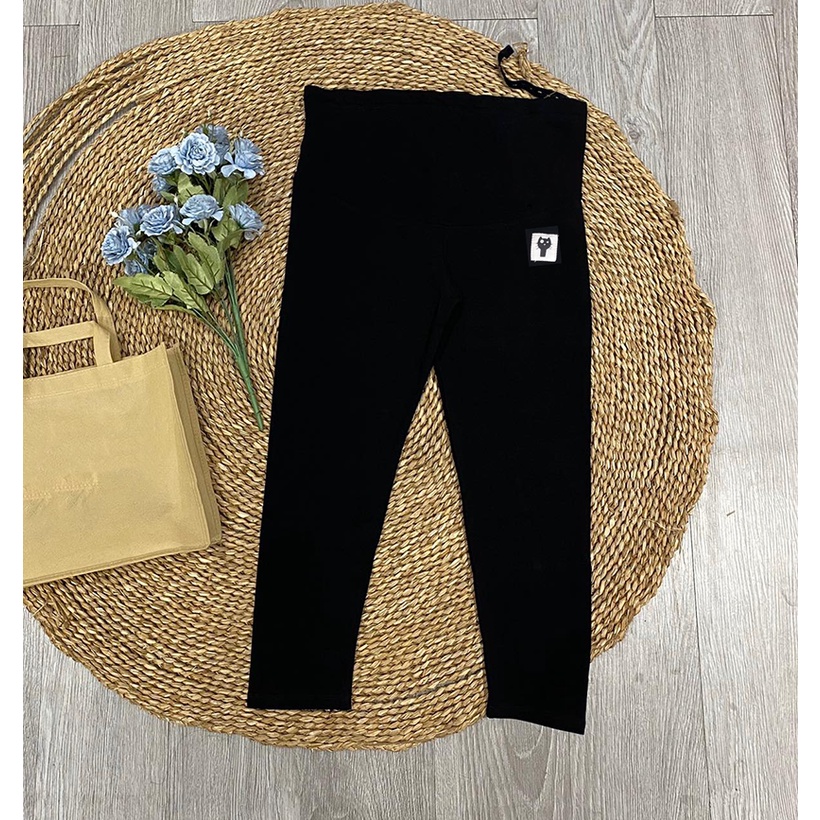 Quần legging lửng bầu qua gối có chun điều chỉnh co giãn và mêm mại, quần bầu mặc hè