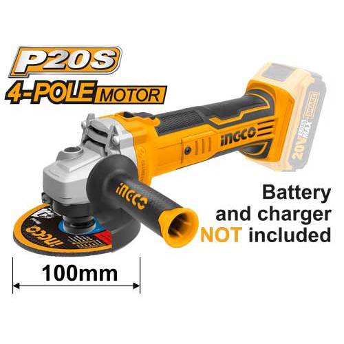 CAGLI1001 Máy mài góc dùng pin Lithium-ion 20V-100mm INGCO